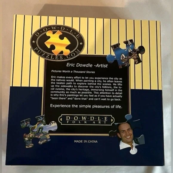 Dowdle Folk Art 1000 Piece Jigsaw Puzzle YANKEE STADIUM Baseball 18x24” w/Puzzle - Picture 14 of 16